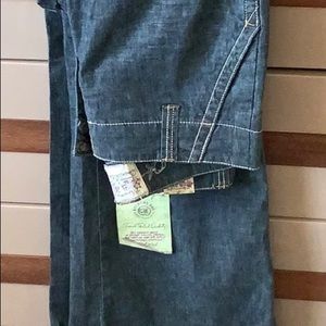 VINTAGE AMERICAN RAG WIDE LEG JEANS CUFFED SIZE 5